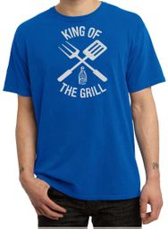 King Of The Grill Pigment Dyed T-shirt Barbecue Utensils Adult Tee King Of The Grill Pigment Dyed T-shirt Barbecue Utensils Adult Tee