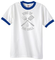 King Of The Grill Ringer Shirt Barbecue Utensils Adult Shirt King Of The Grill Ringer Shirt Barbecue Utensils Adult Shirt