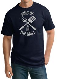 King Of The Grill Tall T-shirt Barbecue Utensils Adult Tee Shirt King Of The Grill Tall T-shirt Barbecue Utensils Adult Tee Shirt