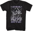 KISS Glass Breaking Adult Glam Band T-shirt - Black
