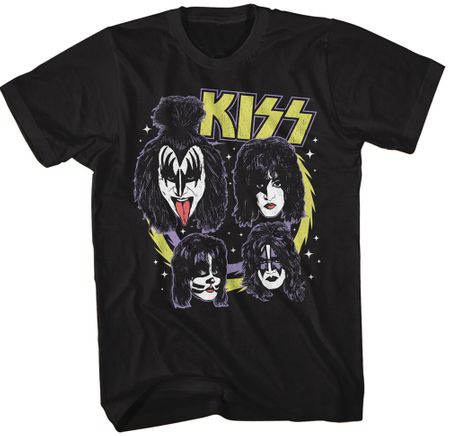 KISS Spike Circles Band T-shirt - Black