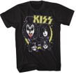 KISS Spike Circles Band T-shirt - Black