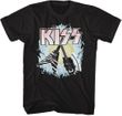 KISS Two Guitars Adult T-shirt - Black