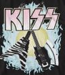 KISS Two Guitars Adult T-shirt - Black