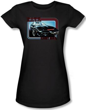Knight Rider Juniors T-shirt Kitt Classic Black Tee Shirt