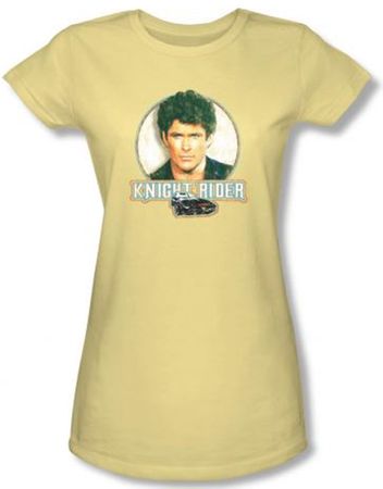 Knight Rider Juniors T-shirt Michael Knight Vintage Banana Tee Shirt