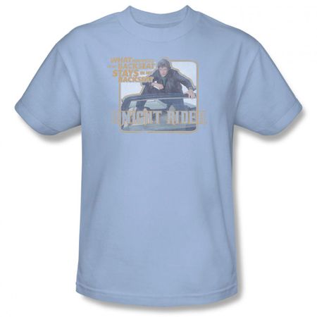 Knight Rider Shirt Back Seat Light Blue T-Shirt