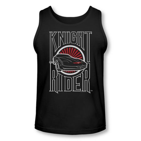 Knight Rider Shirt Tank Top Logo Black Tanktop