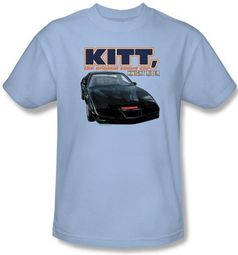 Knight Rider T-shirt Original Smart Car Adult Light Blue Tee Shirt Knight Rider T-shirt Original Smart Car Adult Light Blue Tee Shirt