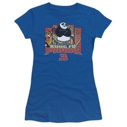 Kung Fu Panda 3 Juniors Shirt Kung Furry Royal Blue T-Shirt Kung Fu Panda 3 Juniors Shirt Kung Furry Royal Blue T-Shirt