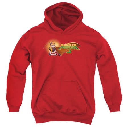 Kung Fu Panda 3 Kids Hoodie Po Logo Red Youth Hoody