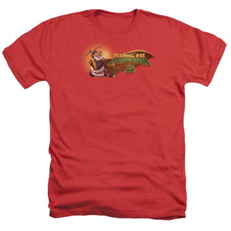 Kung Fu Panda 3 Shirt Po Logo Heather Red T-Shirt