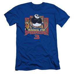 Kung Fu Panda 3 Slim Fit Shirt Kung Furry Royal Blue T-Shirt Kung Fu Panda 3 Slim Fit Shirt Kung Furry Royal Blue T-Shirt