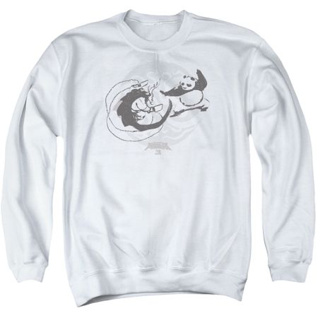 Kung Fu Panda 3 Sweatshirt Face Off Adult White Sweat Shirt