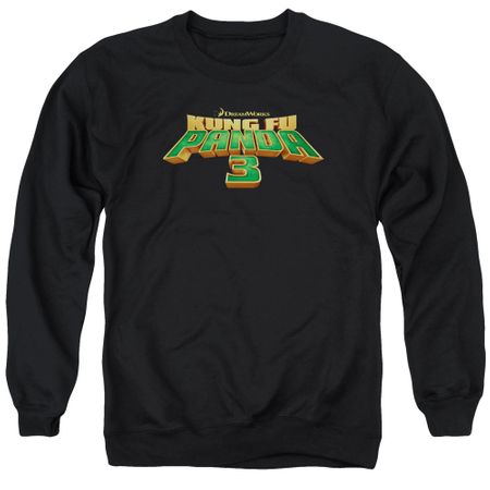 Kung Fu Panda 3 Sweatshirt Movie Logo Adult Black Sweat Shirt