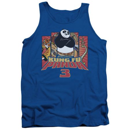 Kung Fu Panda 3 Tank Top Kung Furry Royal Blue Tanktop