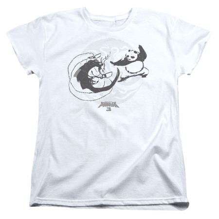 Kung Fu Panda 3 Womens Shirt Face Off White T-Shirt