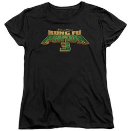 Kung Fu Panda 3 Womens Shirt Movie Logo Black T-Shirt Kung Fu Panda 3 Womens Shirt Movie Logo Black T-Shirt