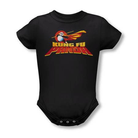 Kung Fu Panda Baby Logo Black Infant Babies Creeper