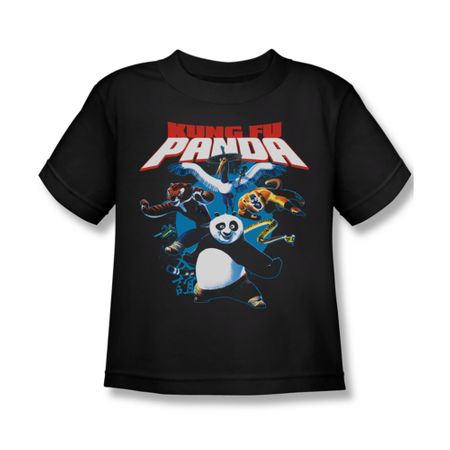 Kung Fu Panda Shirt Kids Kung Fu Group Black Youth Tee T-Shirt