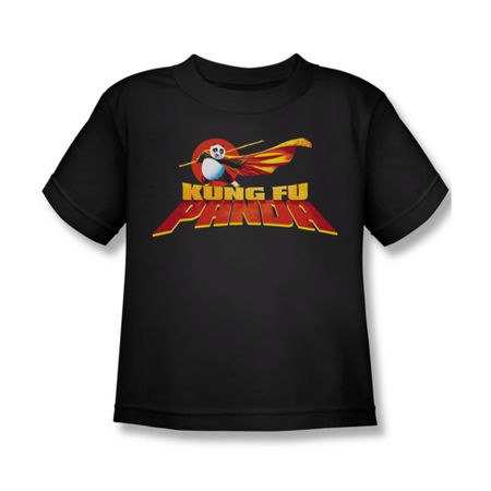 Kung Fu Panda Shirt Kids Logo Black Youth Tee T-Shirt