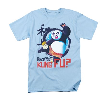 Kung Fu Panda Shirt Kung Fu Adult Light Blue Tee T-Shirt