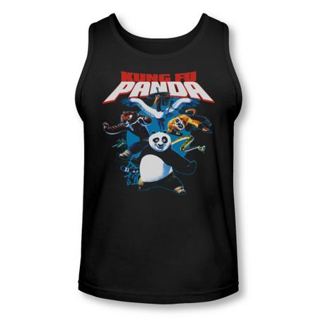 Kung Fu Panda Tank Top Kung Fu Group Black Tanktop