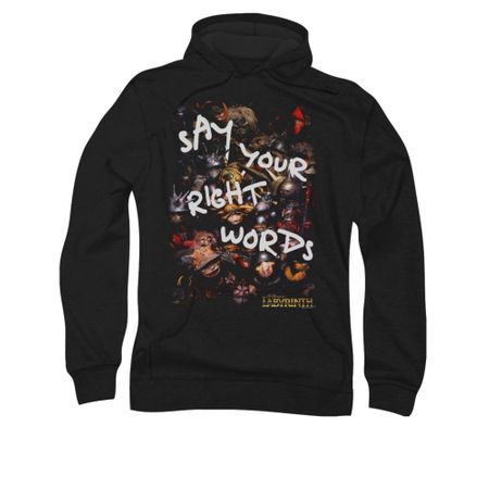 Labyrinth Hoodie Sweatshirt Right Words Black Adult Hoody Sweat Shirt