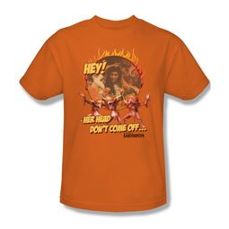 Labyrinth Shirt Head Don't Come Off Adult Orange Tee T-Shirt