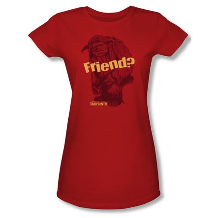 Labyrinth Shirt Juniors Ludo Friend Red Tee T-Shirt