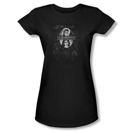 Labyrinth Shirt Juniors Maze Black Tee T-Shirt