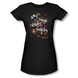 Labyrinth Shirt Juniors Right Words Black Tee T-Shirt