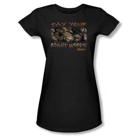 Labyrinth Shirt Juniors Say Your Right Words Black Tee T-Shirt