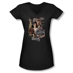 Labyrinth Shirt Juniors V Neck 25 Years Of Magic Black Tee T-Shirt Labyrinth Shirt Juniors V Neck 25 Years Of Magic Black Tee T-Shirt