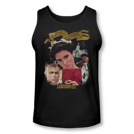 Labyrinth Shirt Juniors V Neck Dangers Untold Black Tee T-Shirt