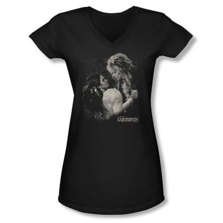 Labyrinth Shirt Juniors V Neck Dream Dance Black Tee T-Shirt