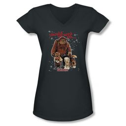 Labyrinth Shirt Juniors V Neck Should You Need Us Charcoal Tee T-Shirt