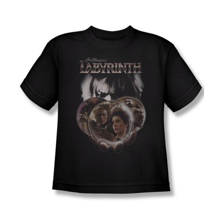 Labyrinth Shirt Kids Globes Black Youth Tee T-Shirt