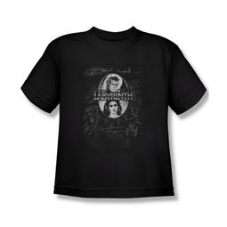 Labyrinth Shirt Kids Maze Black Youth Tee T-Shirt