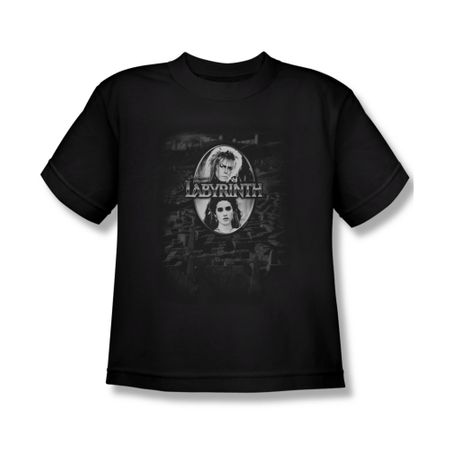 Labyrinth Shirt Kids Maze Black Youth Tee T-Shirt