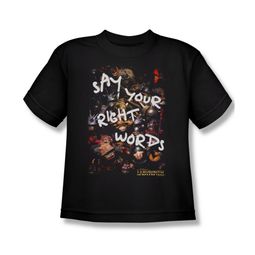 Labyrinth Shirt Kids Right Words Black Youth Tee T-Shirt