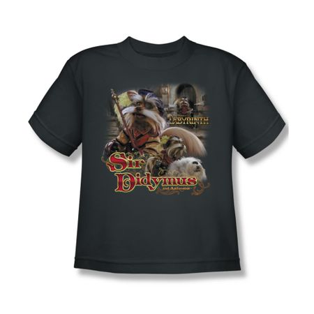 Labyrinth Shirt Kids Sir Didymus Charcoal Youth Tee T-Shirt