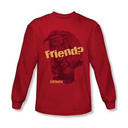 Labyrinth Shirt Ludo Friend Long Sleeve Red Tee T-Shirt