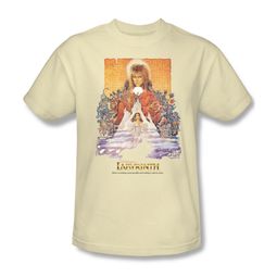 Labyrinth Shirt Movie Poster Adult Cream Tee T-Shirt