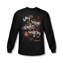 Labyrinth Shirt Right Words Long Sleeve Black Tee T-Shirt