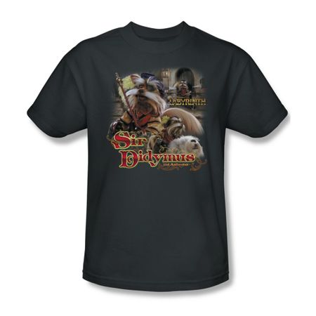 Labyrinth Shirt Sir Didymus Adult Charcoal Tee T-Shirt