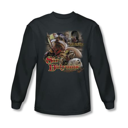 Labyrinth Shirt Sir Didymus Long Sleeve Charcoal Tee T-Shirt