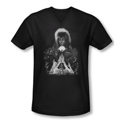 Labyrinth Shirt Slim Fit V Neck Castle Black Tee T-Shirt Labyrinth Shirt Slim Fit V Neck Castle Black Tee T-Shirt