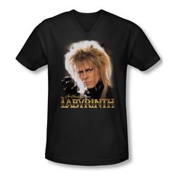 Labyrinth Shirt Slim Fit V Neck Jareth Black Tee T-Shirt
