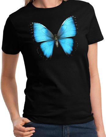 Ladies 3D Butterfly Shirt - Black